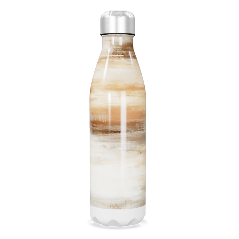Garrafa Inox - Estampa Marrom e Bege