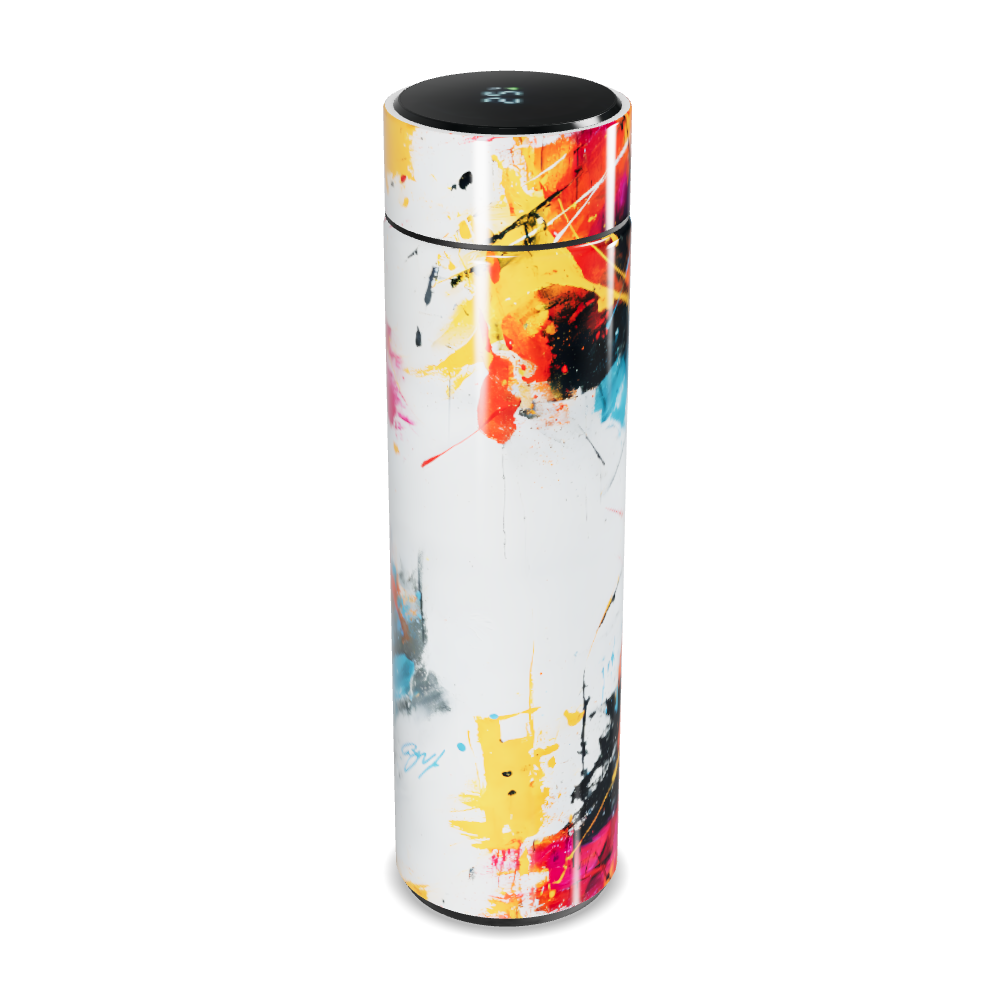 Garrafa Térmica Touch - Estampa Colorida Abstrata