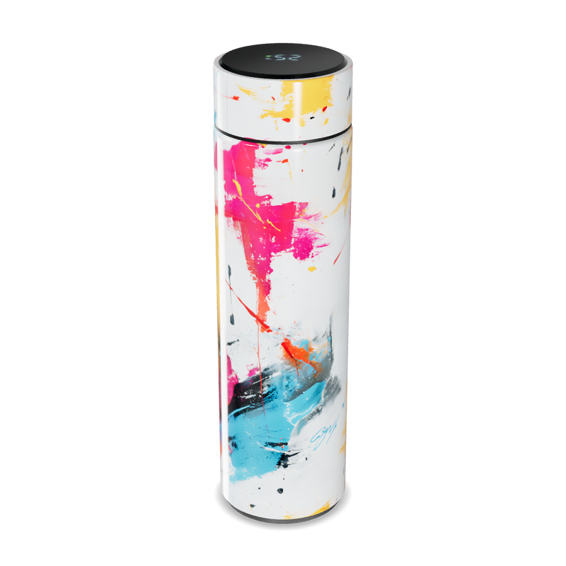 Garrafa Térmica Touch - Estampa Colorida Abstrata