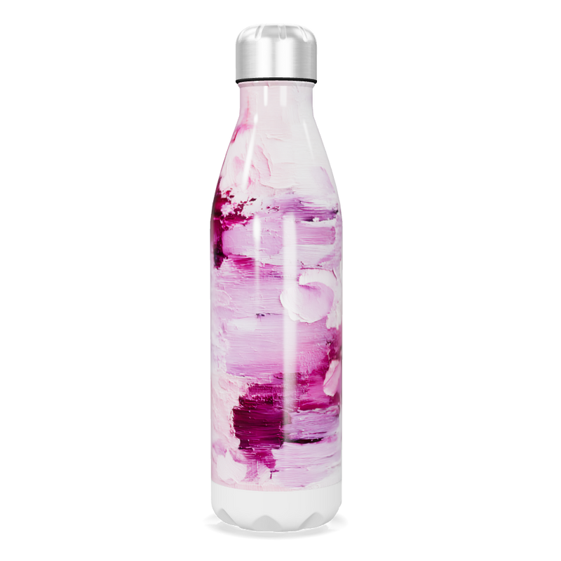 Garrafa Inox - Pintura Roxa Abstrata