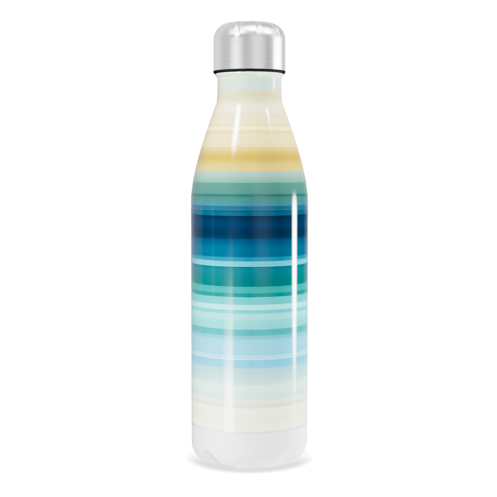 Garrafa Inox Listrada Azul e Bege