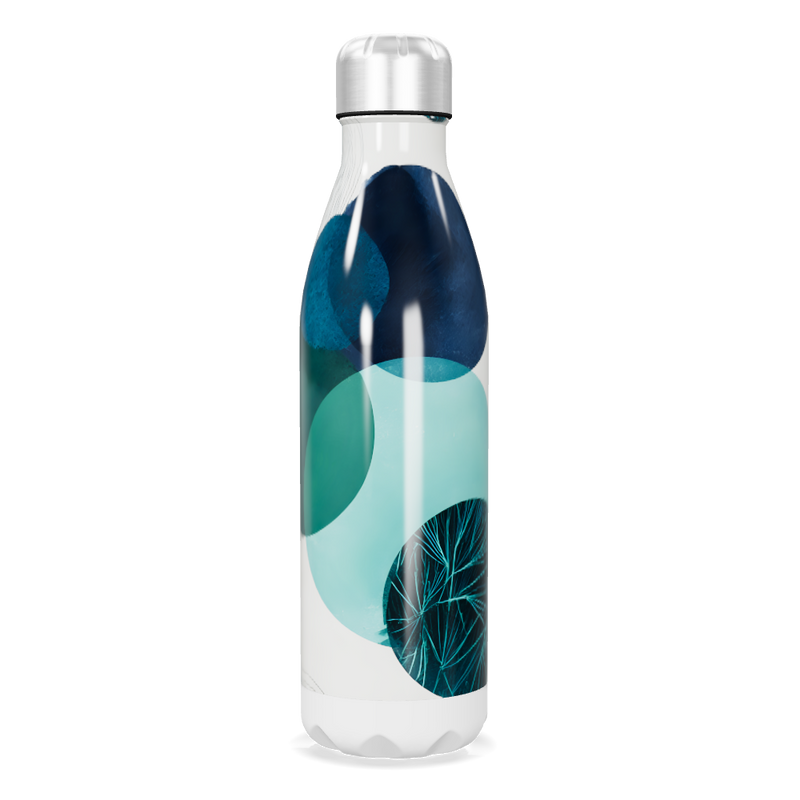 Garrafa Inox - Estampa Azul Verde