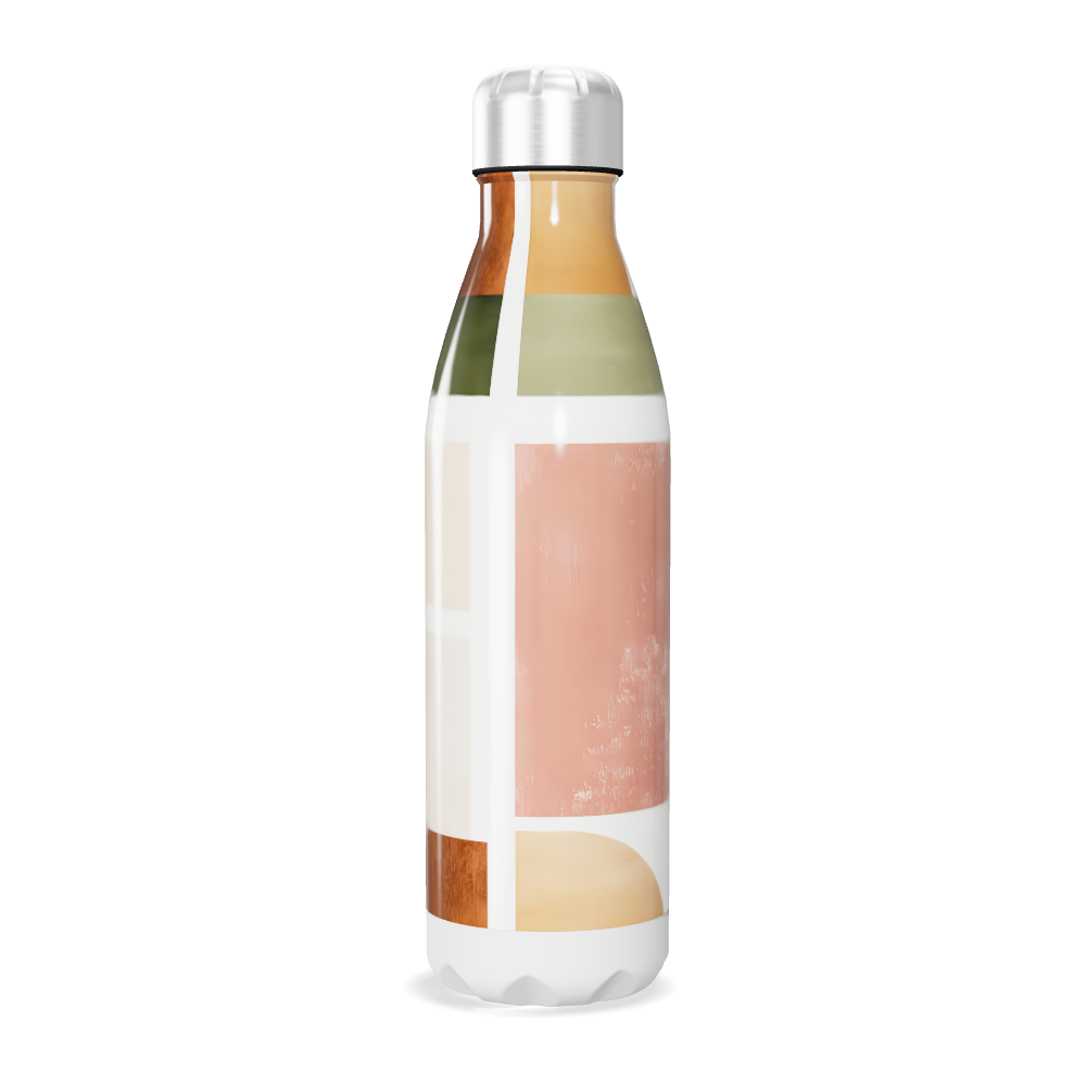 Garrafa Inox - Estampa Geométrica Colorida