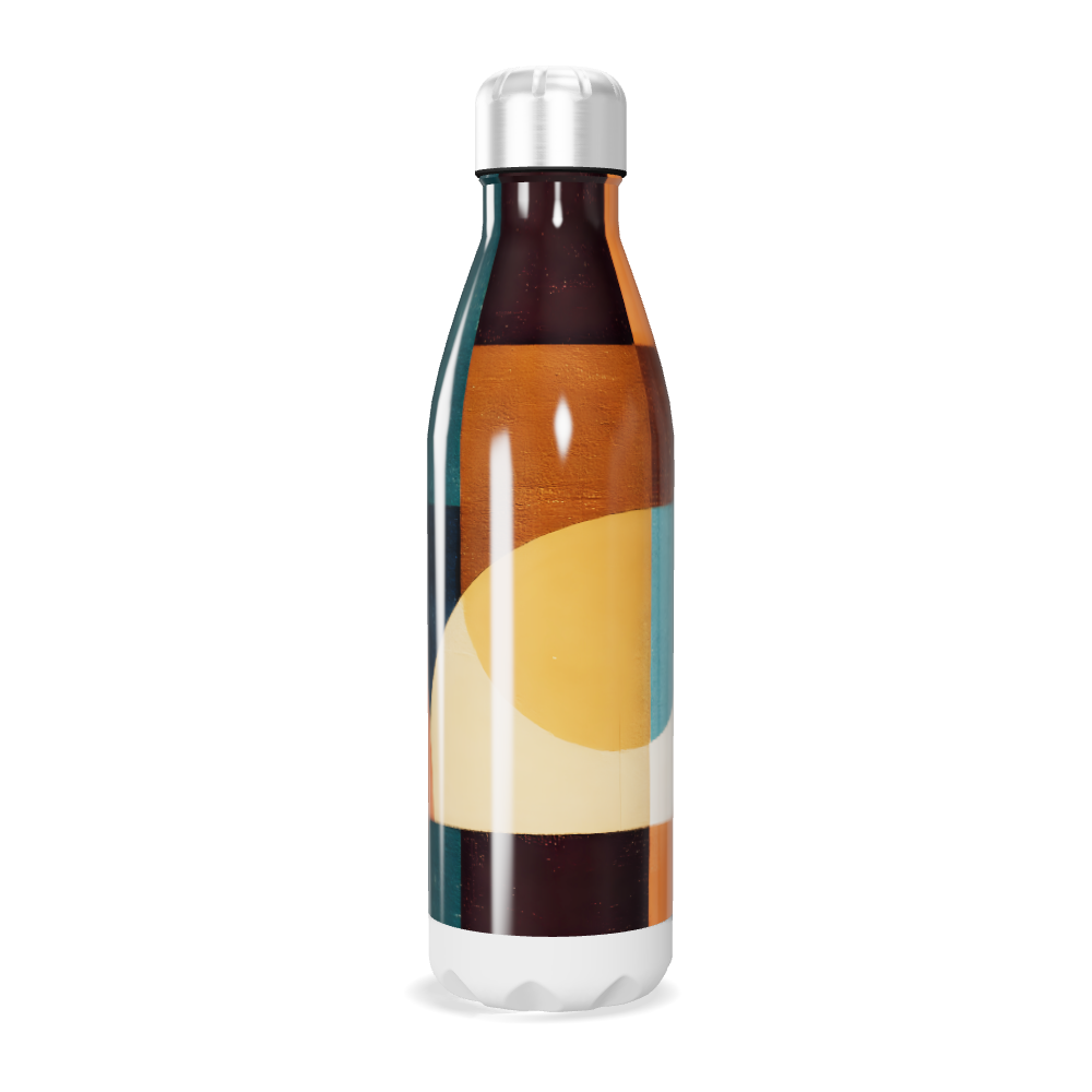 Garrafa Inox - Estampa Geométrica Colorida