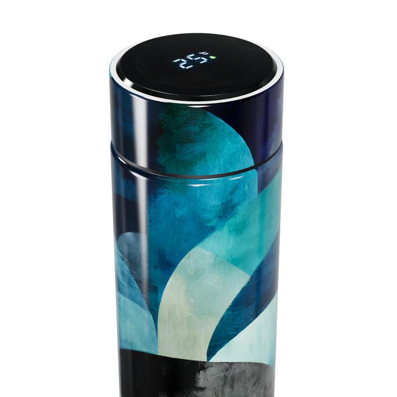 Garrafa Térmica Touch - Azul Abstrato 500ml