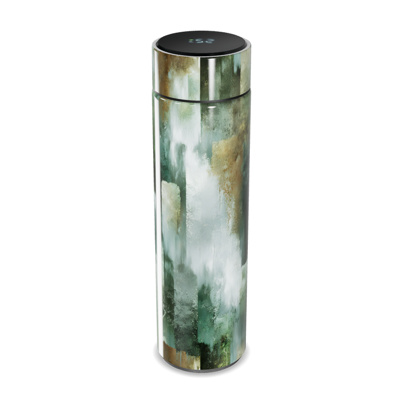 Garrafa Térmica Touch - Verde Estampa Abstrata