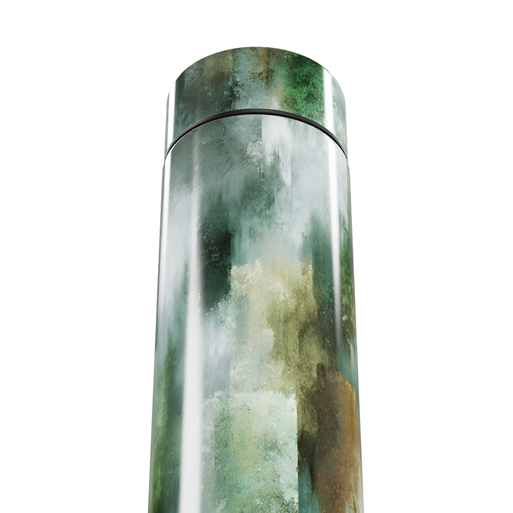 Garrafa Térmica Touch - Verde Estampa Abstrata