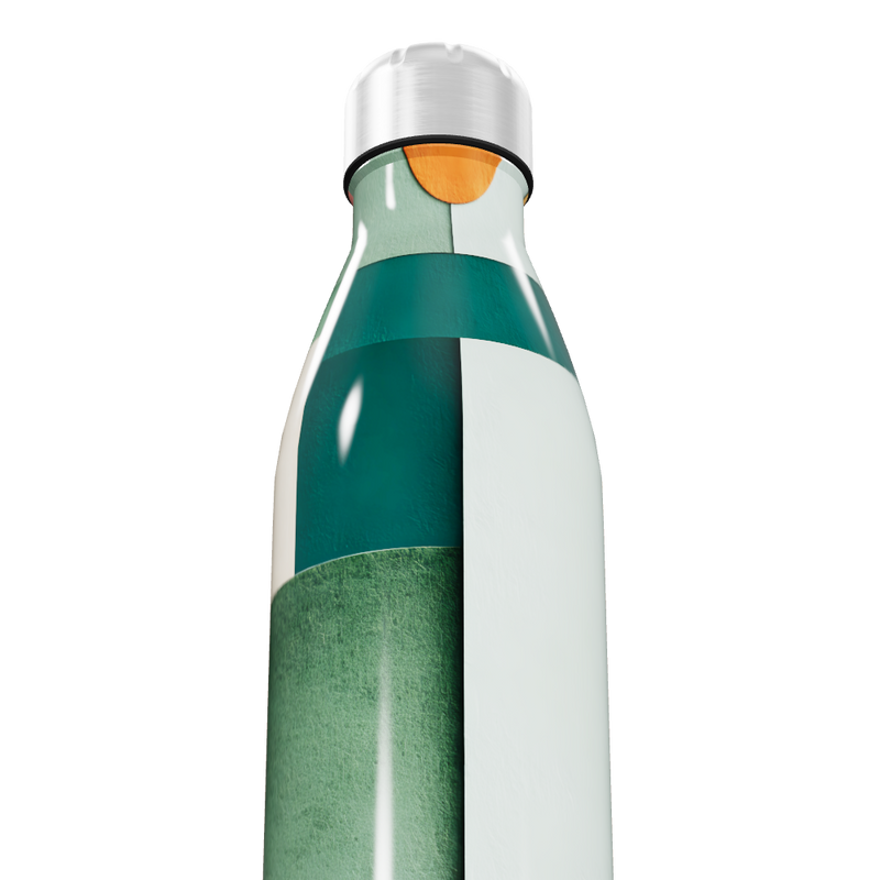 Garrafa Inox - Estampa Geométrica Colorida