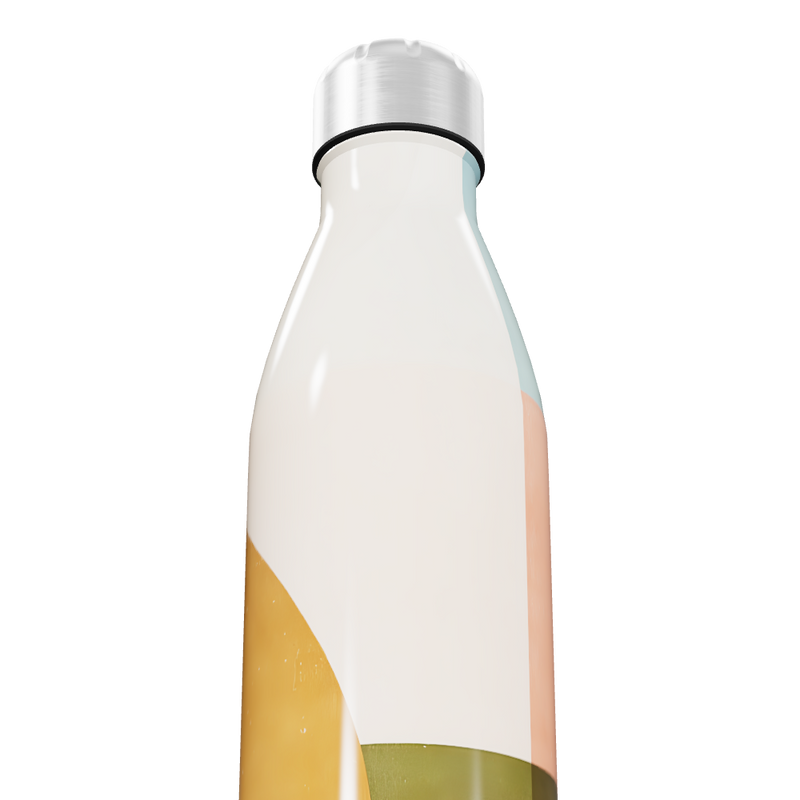 Garrafa Inox - Estampa Geométrica Colorida