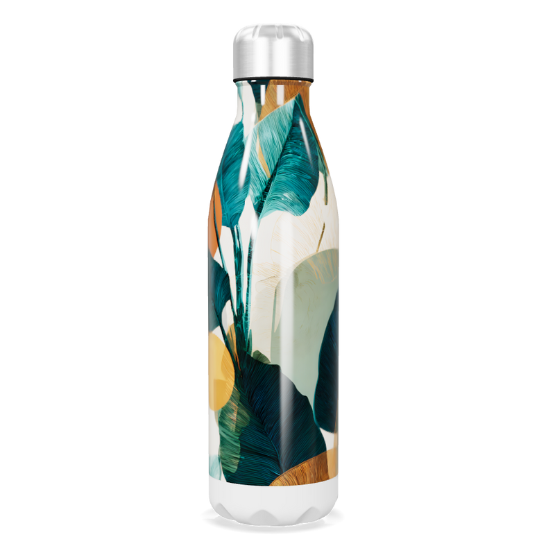 Garrafa Inox - Estampa Tropical Colorida