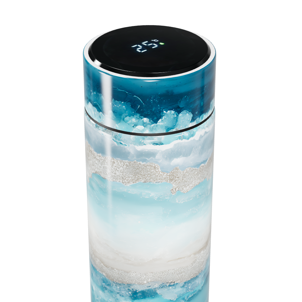 Garrafa Térmica Touch - Azul Mármore Digital