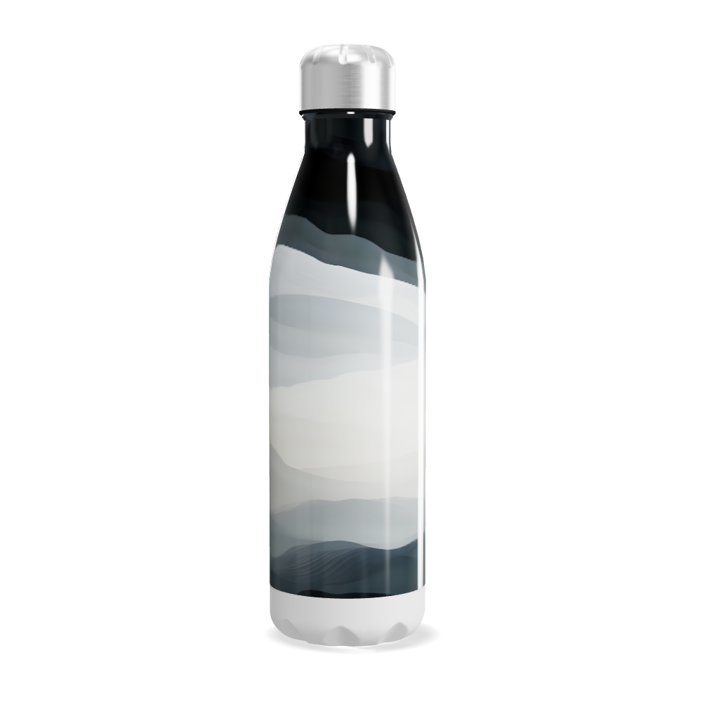 Garrafa Inox - Marmorizada preta e branca