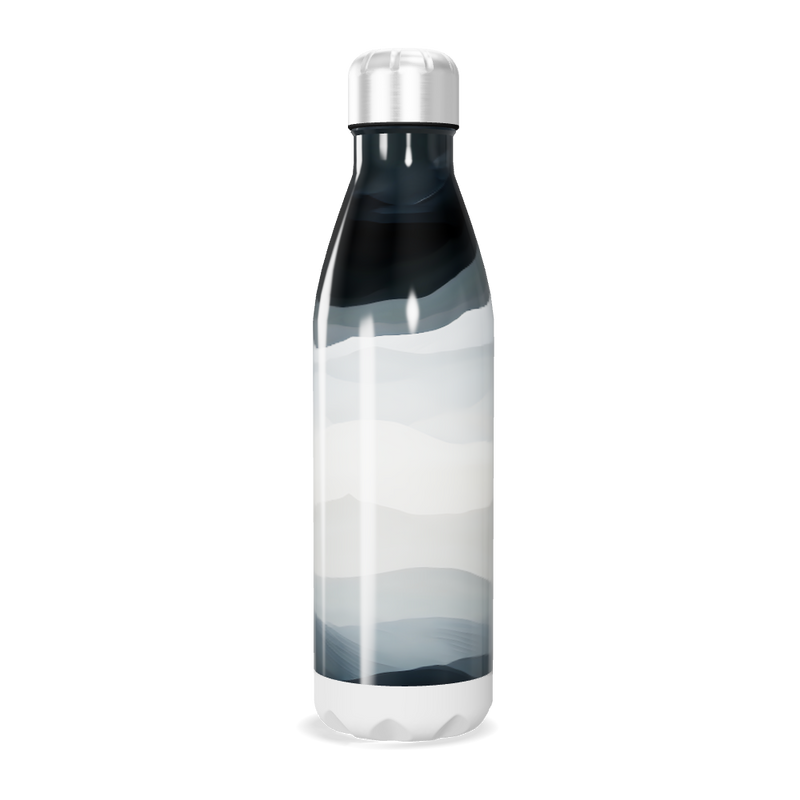 Garrafa Inox - Marmorizada preta e branca