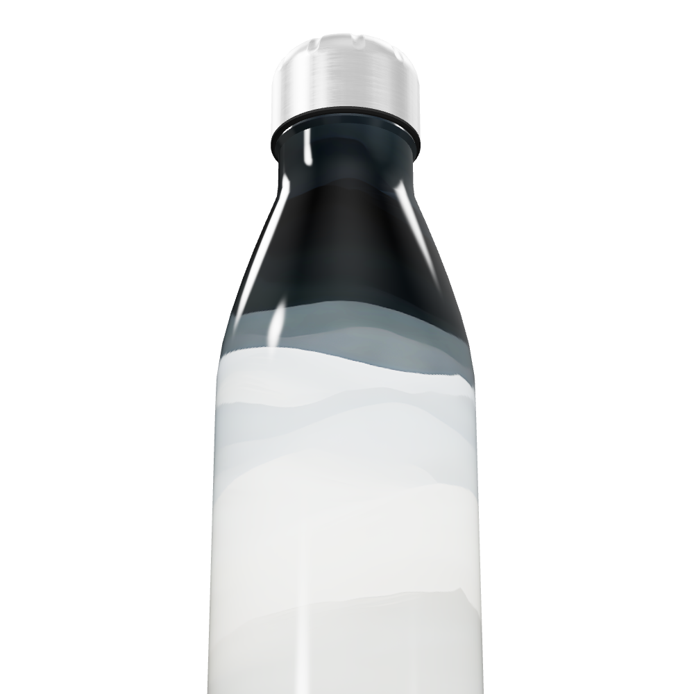 Garrafa Inox - Marmorizada preta e branca