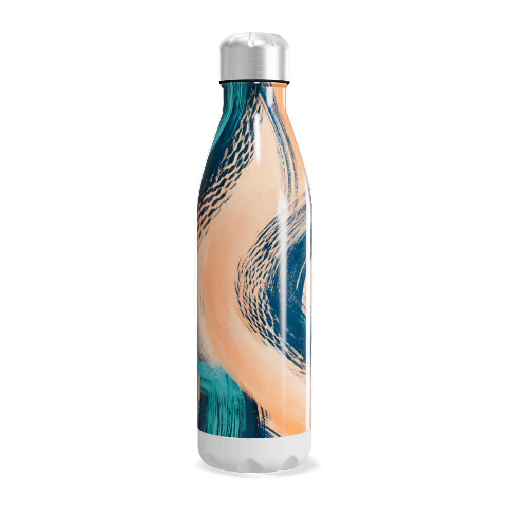 Garrafa Inox Estampada - Azul e Laranja