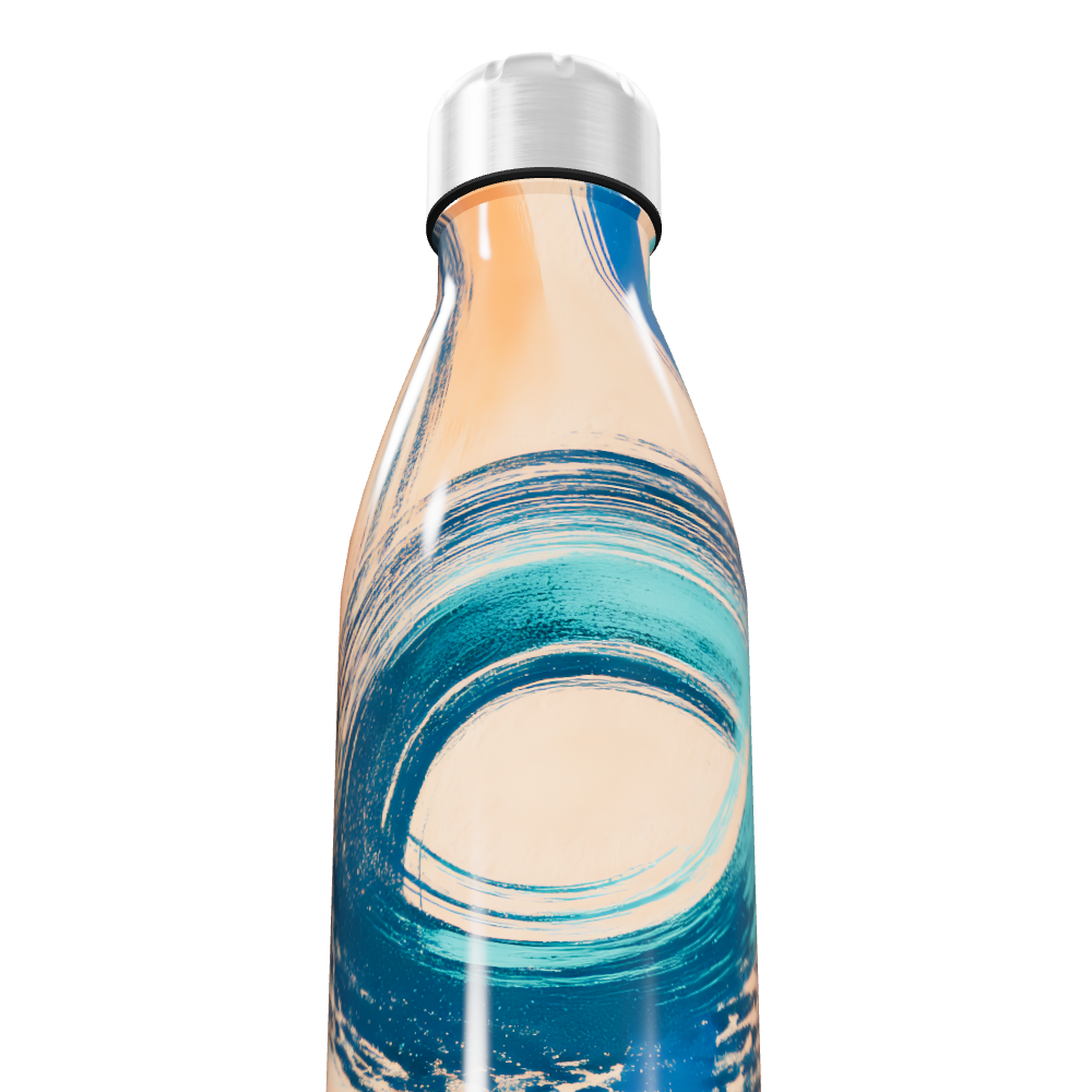 Garrafa Inox Estampada - Azul e Laranja