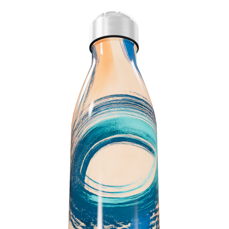 Garrafa Inox Estampada - Azul e Laranja