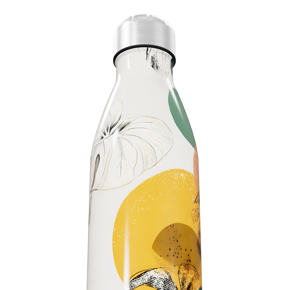 Garrafa Inox - Estampa Floral Colorida