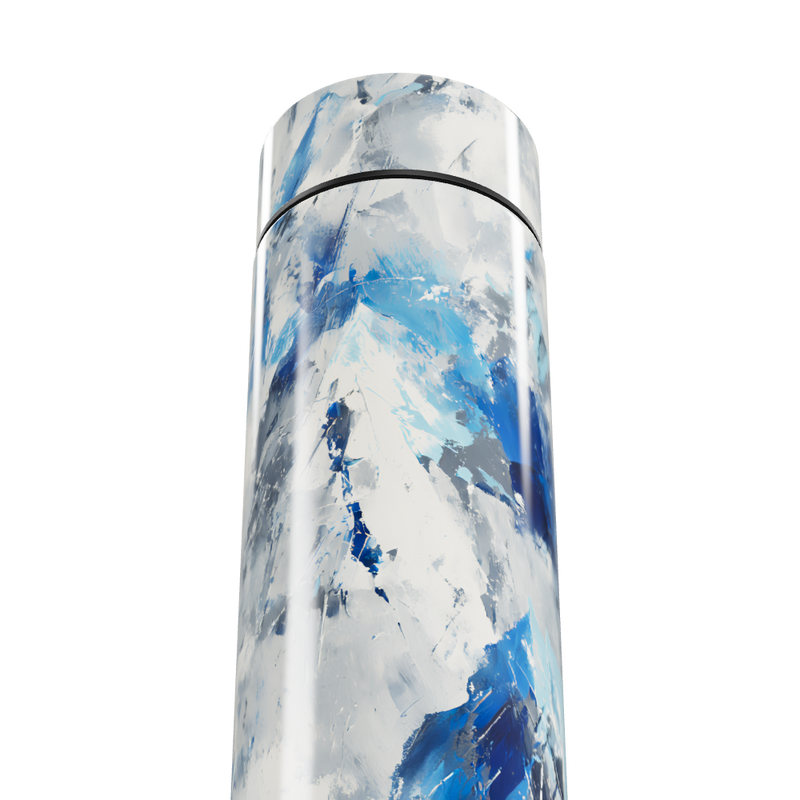 Garrafa Térmica Touch - Azul Abstrato Inox