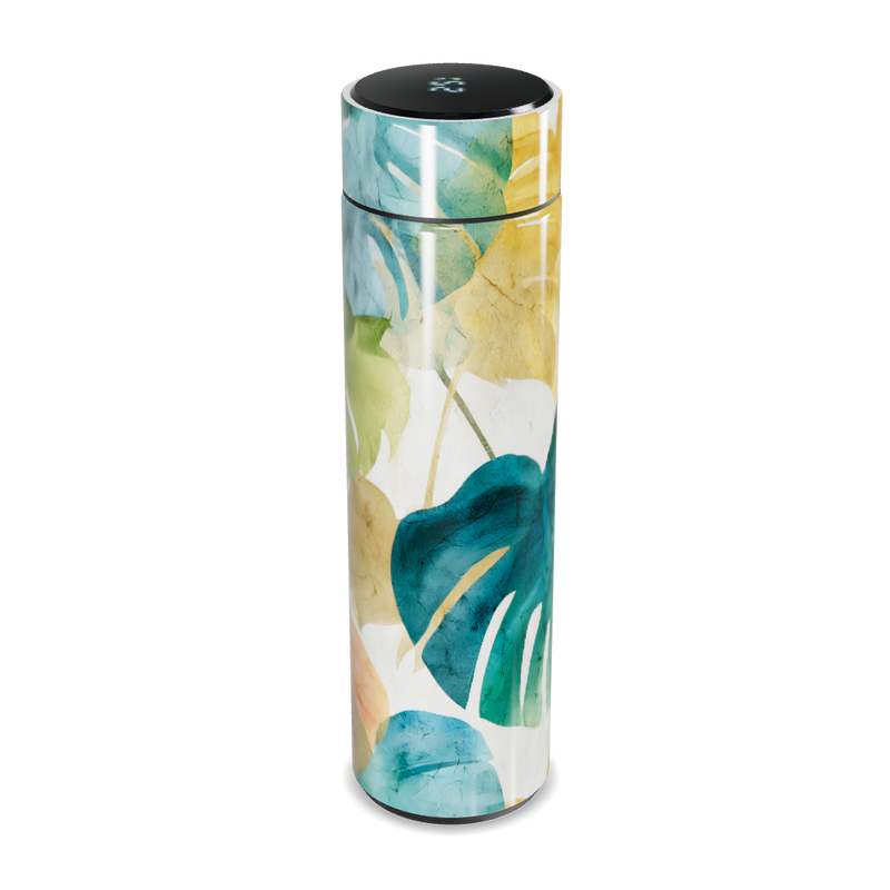 Garrafa Térmica Touch Folhagem Colorida