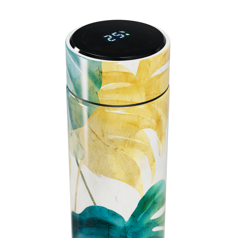 Garrafa Térmica Touch Folhagem Colorida