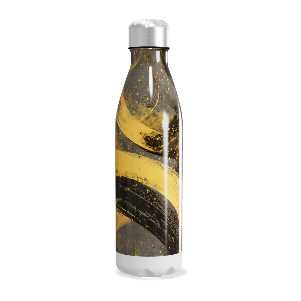 Garrafa Inox Estampada - Preto Dourado