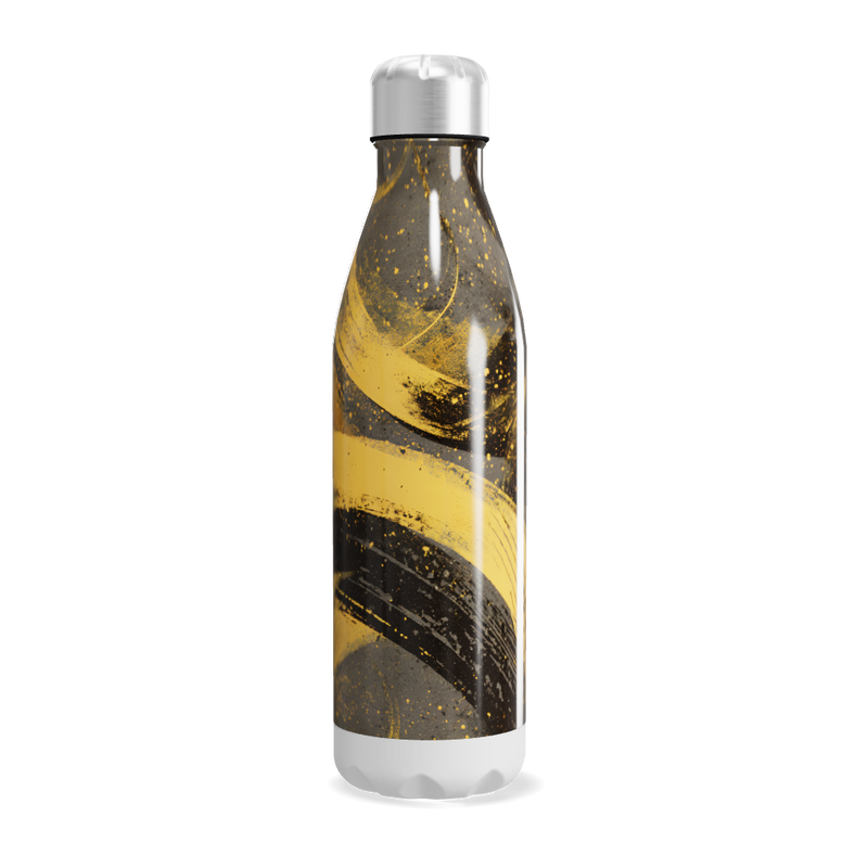Garrafa Inox Estampada - Preto Dourado