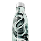 Garrafa Inox Pintura Abstrata Verde e Preto