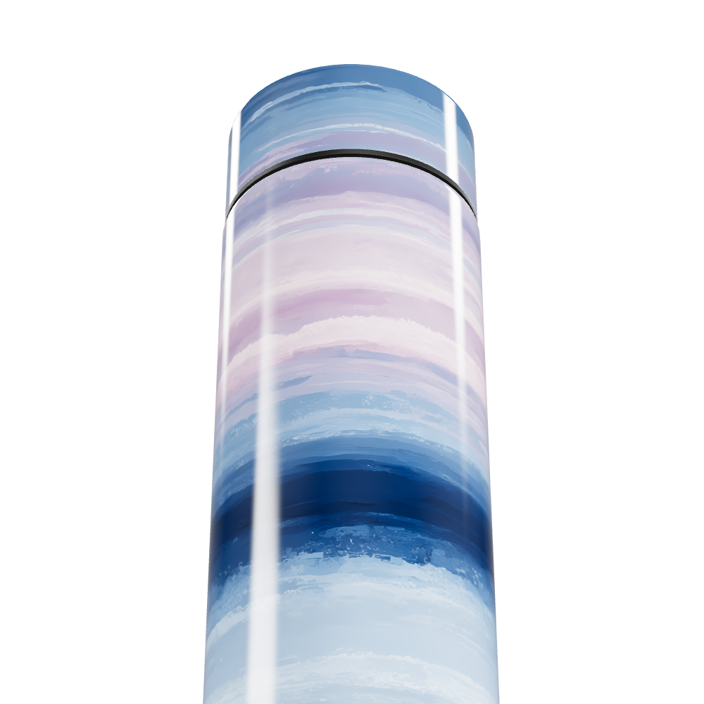 Garrafa Térmica Touch Azul - Com Listras Modernas