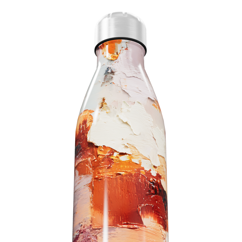 Garrafa Inox - Estampa Abstrata Colorida