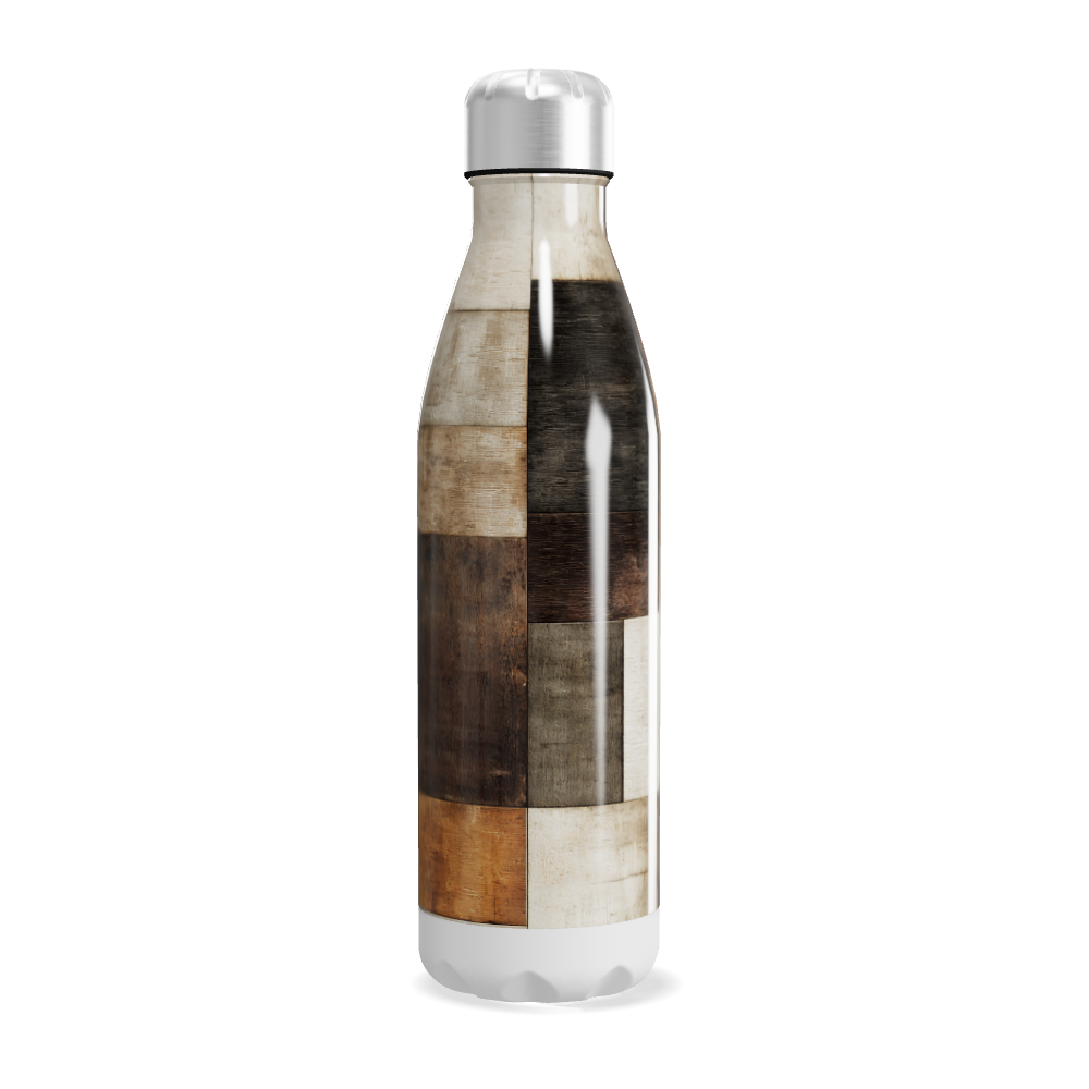 Garrafa Inox - Estampa Madeira Colorida