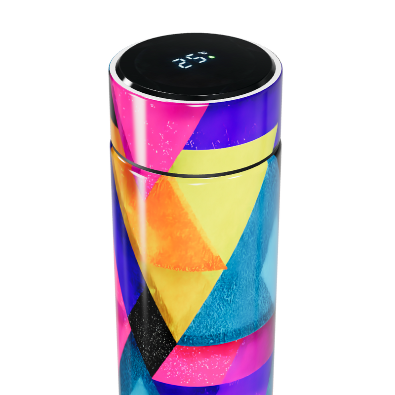 Garrafa Térmica Touch - Estampa Geométrica Colorida