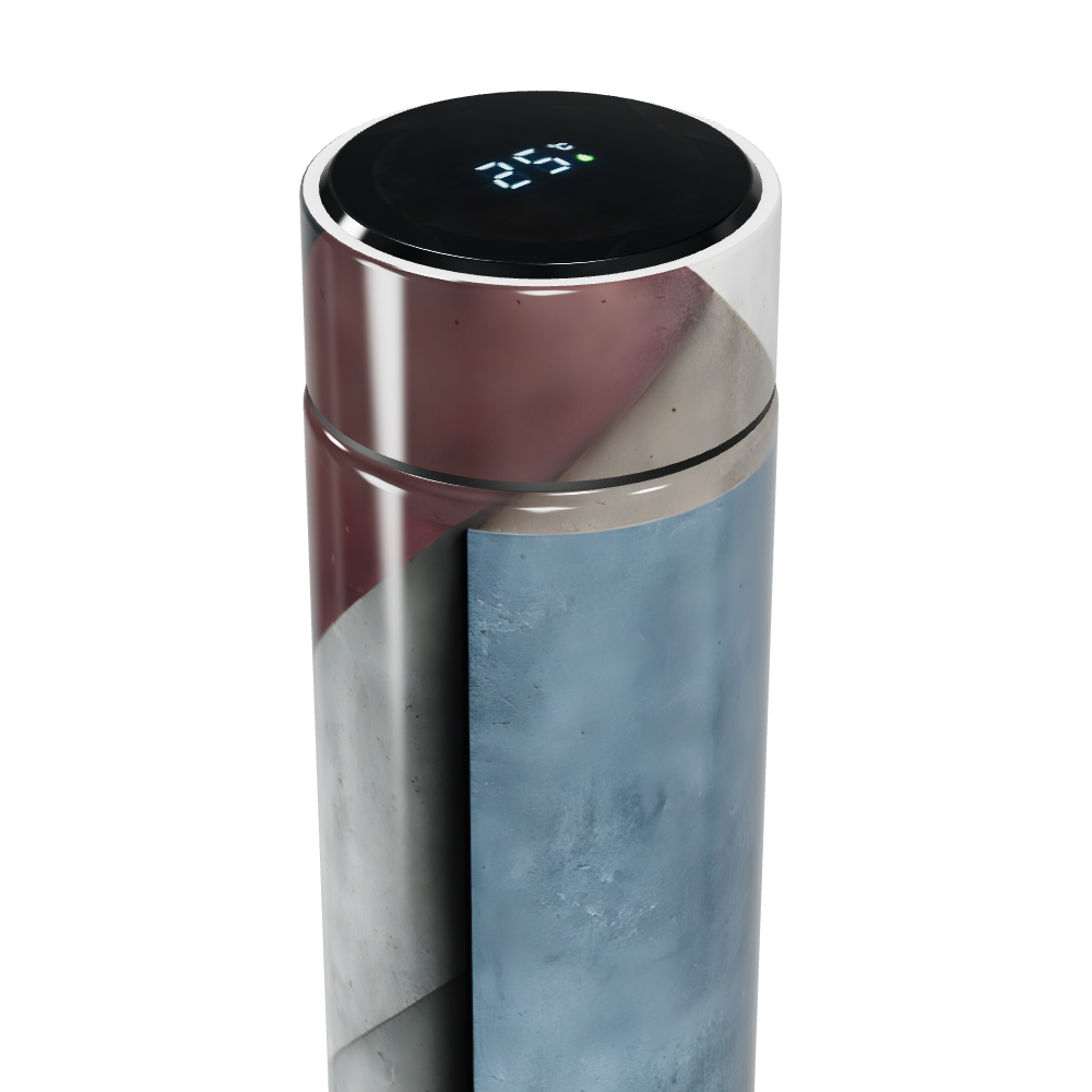 Garrafa Térmica Touch - Azul Metal com Display