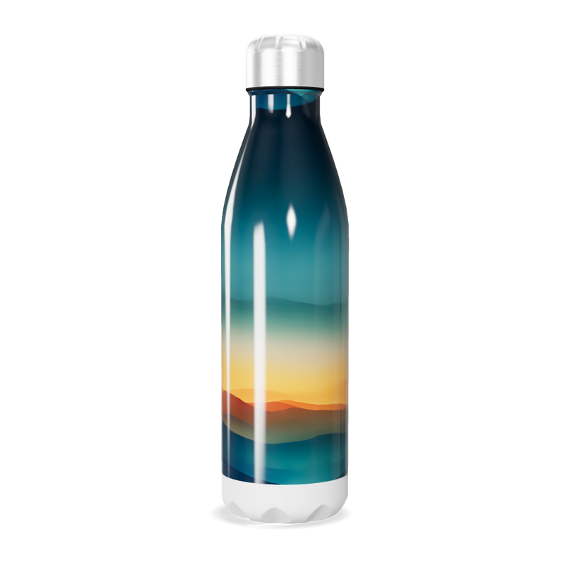 Garrafa Inox - Paisagem Azul e Laranja