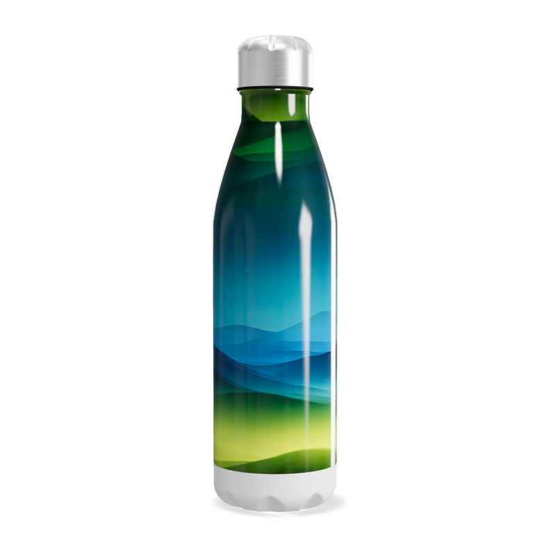 Garrafa Inox - Estampa Azul e Verde