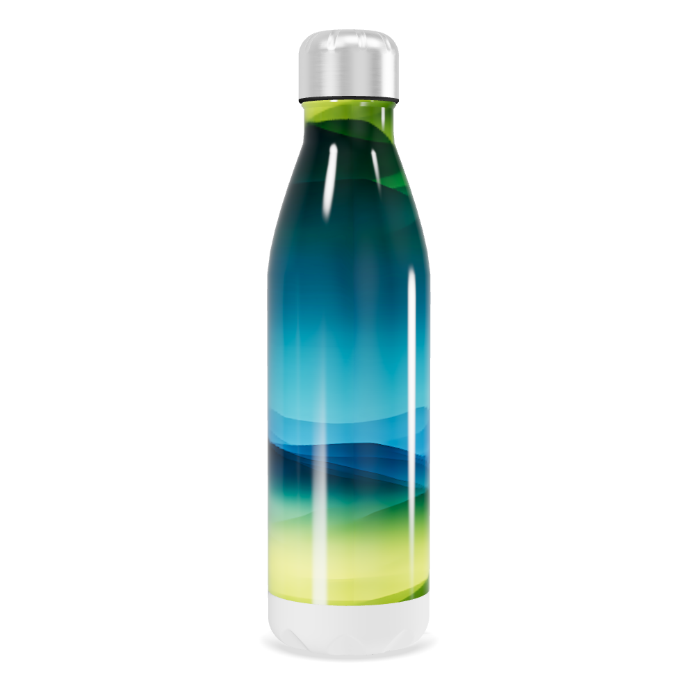 Garrafa Inox - Estampa Azul e Verde