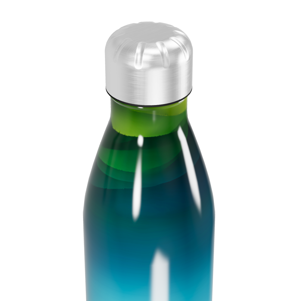 Garrafa Inox - Estampa Azul e Verde