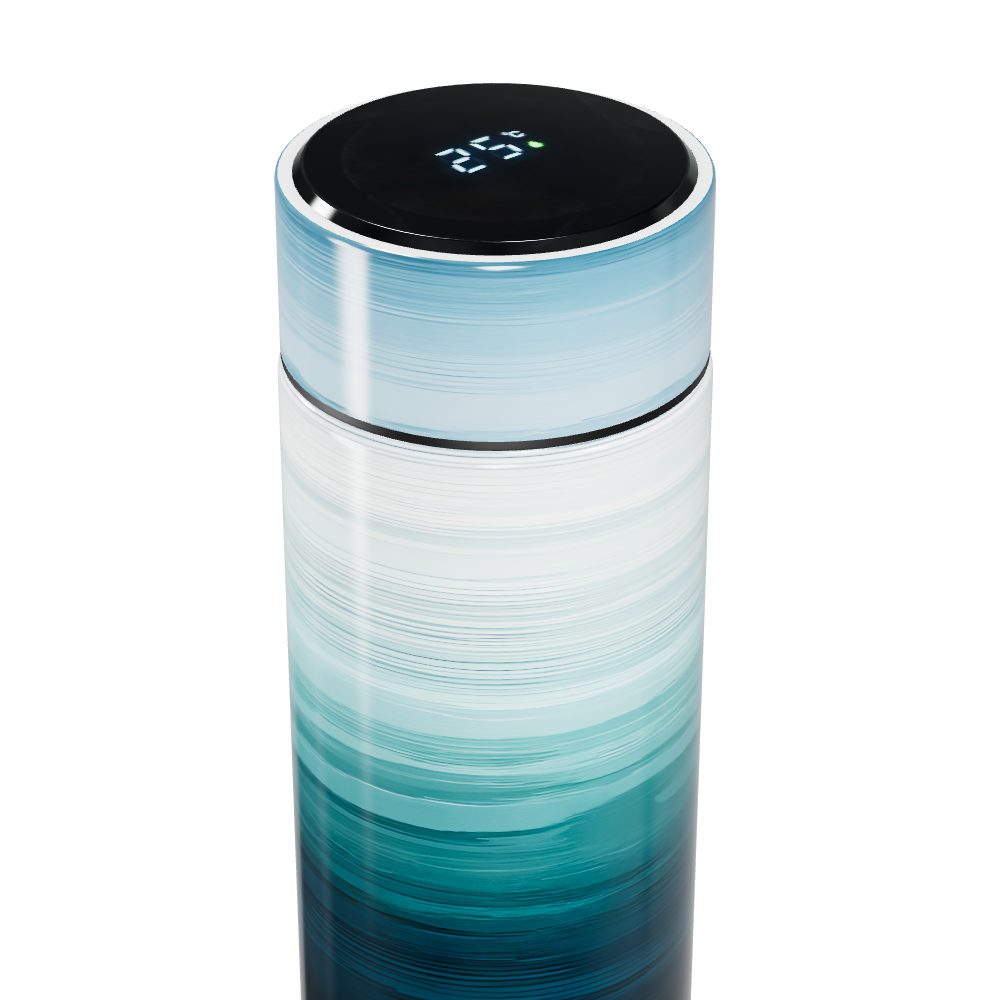 Garrafa Térmica Touch - Estampa Degradê Azul