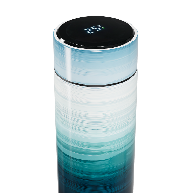 Garrafa Térmica Touch - Estampa Degradê Azul