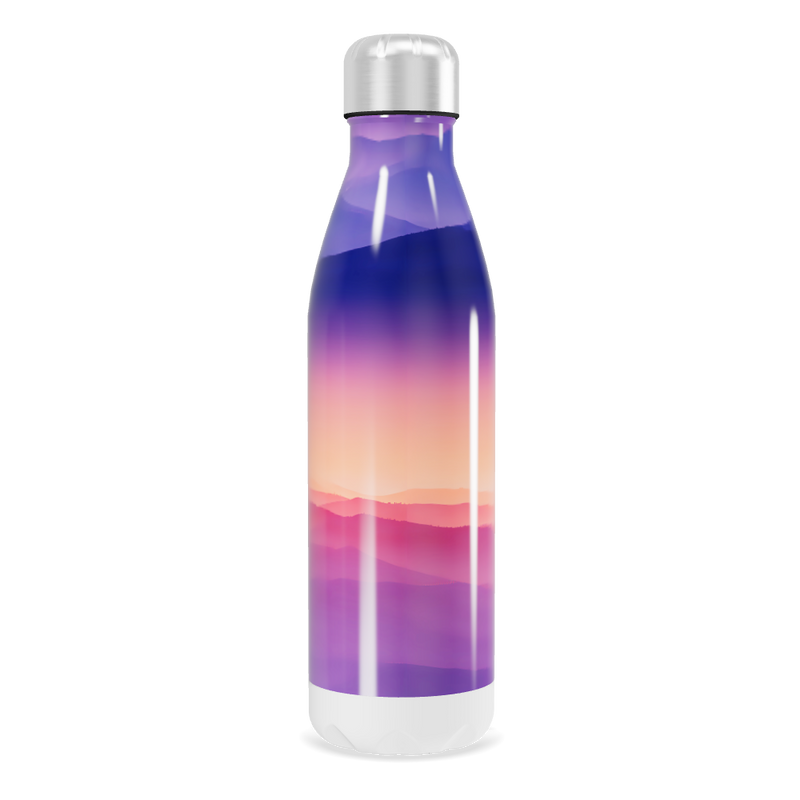 Garrafa Inox - Degradê Roxo e Laranja