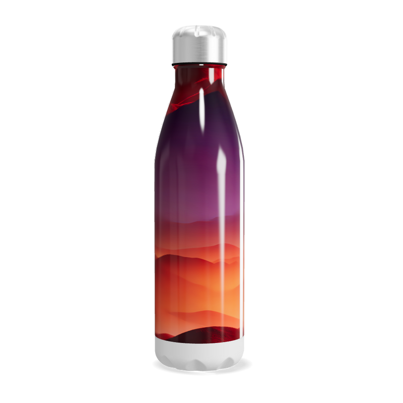 Garrafa Inox - Degradê Laranja e Roxo
