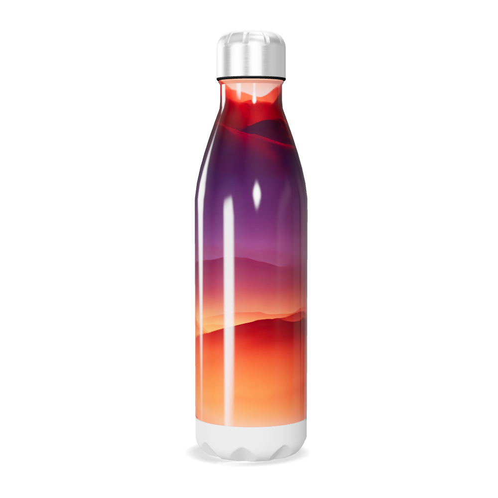 Garrafa Inox - Degradê Laranja e Roxo