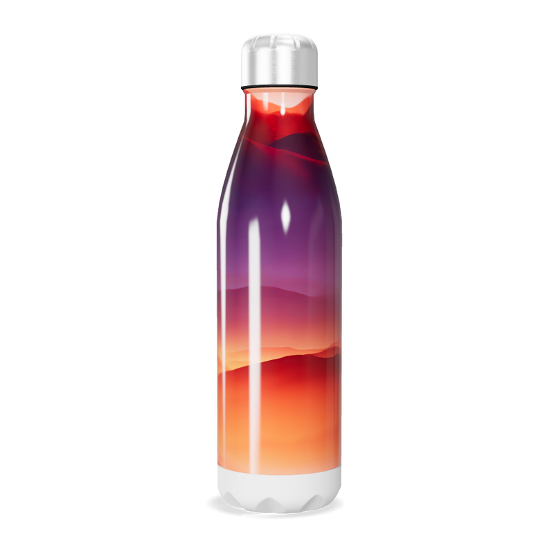 Garrafa Inox - Degradê Laranja e Roxo