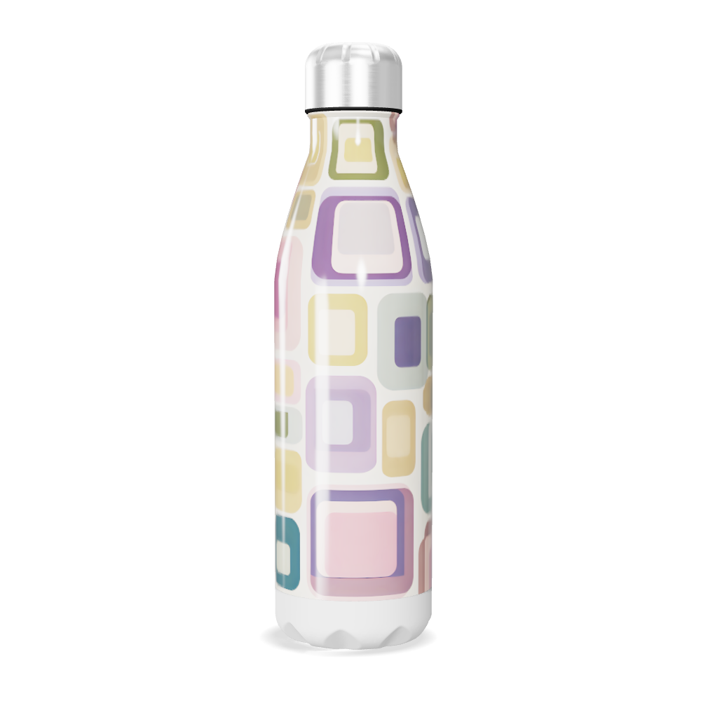 Garrafa Inox Estampada Colorida 500ml