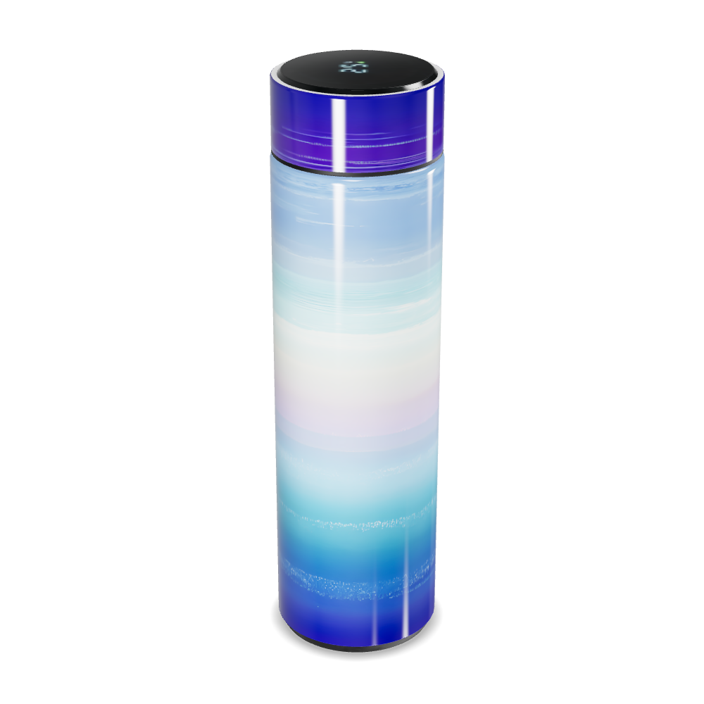 Garrafa Térmica Touch Azul Gradiente Vidro