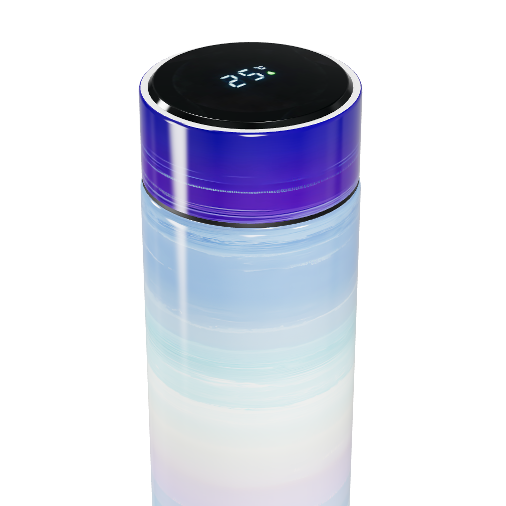 Garrafa Térmica Touch Azul Gradiente Vidro