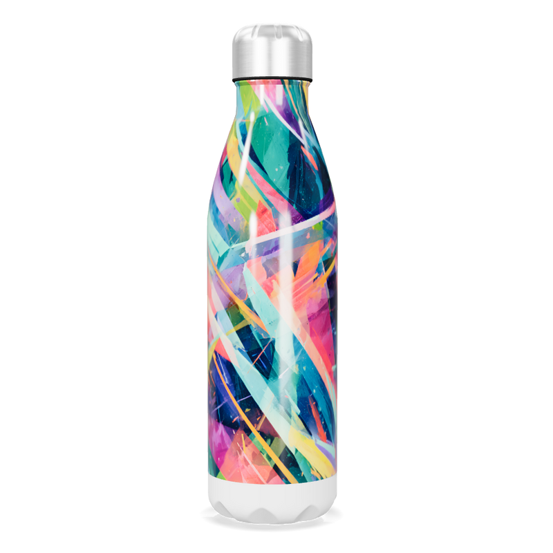 Garrafa Inox - Estampa Colorida Abstrata