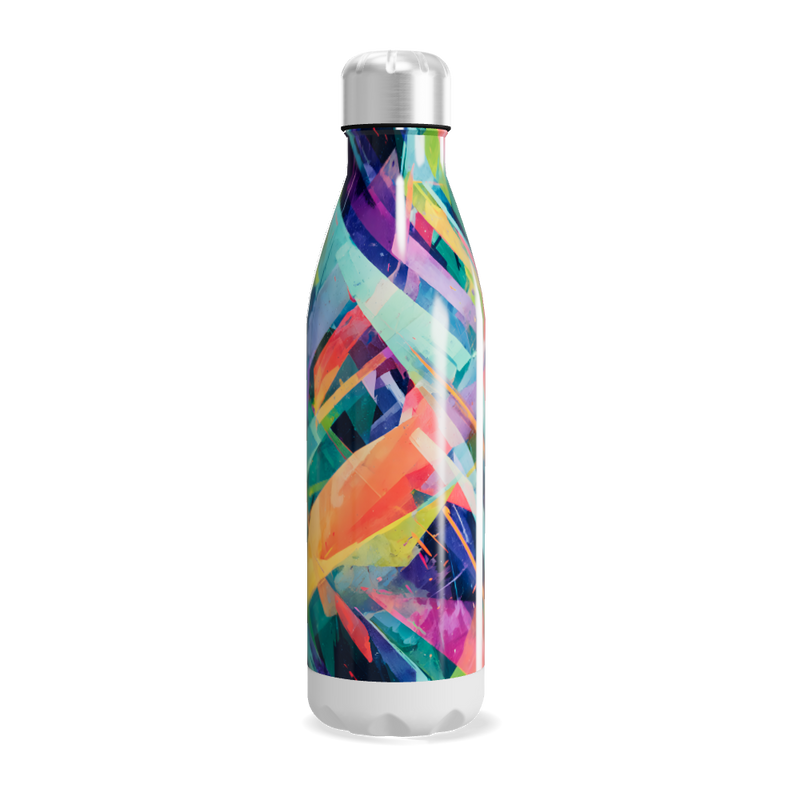 Garrafa Inox - Estampa Colorida Abstrata