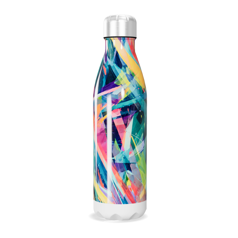 Garrafa Inox - Estampa Colorida Abstrata