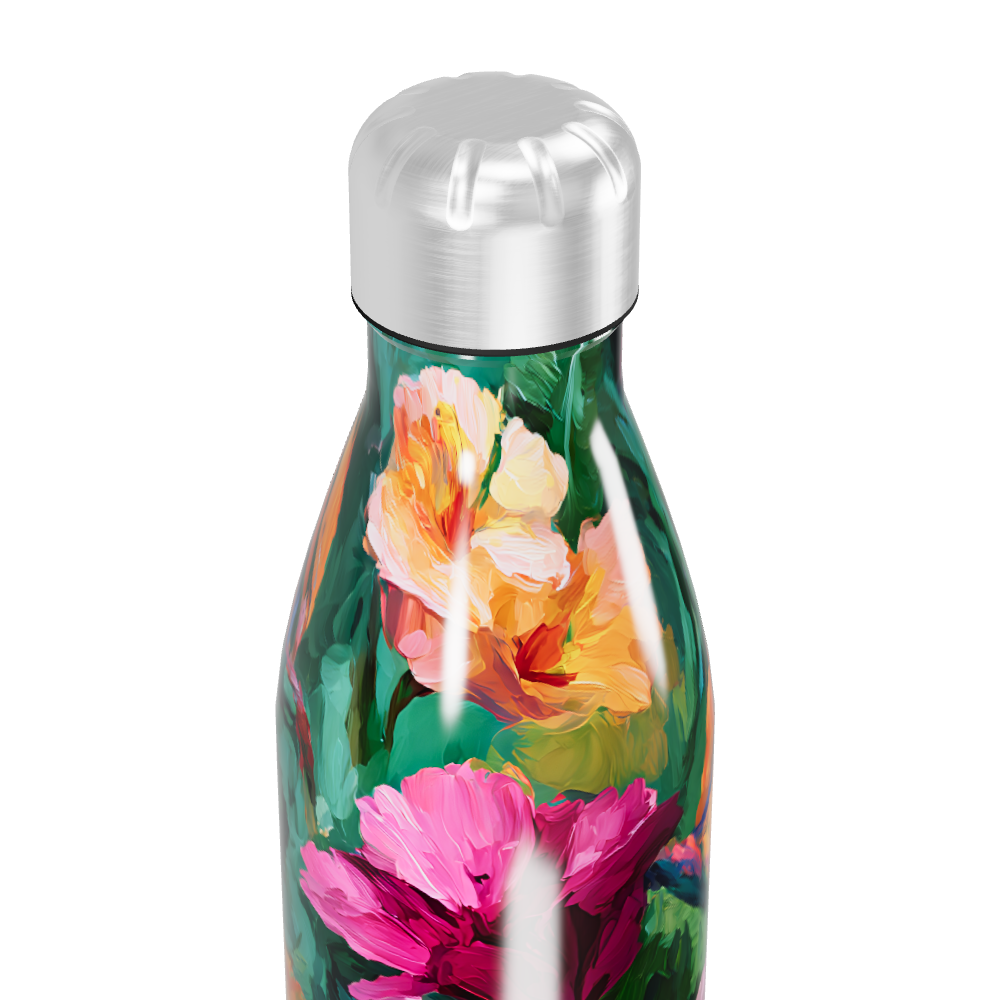 Garrafa Inox - Estampada Floral Colorida